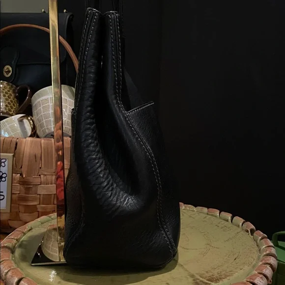 Vintage Coach Sonoma Drawstring Black Pebbled Leather Bucket Shoulder Bag - Picture 2 of 11